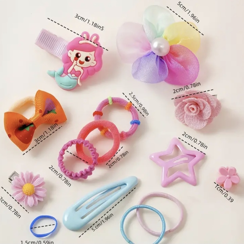 🎁🎁618 Piece Colorful Kids Hair Accessories Set - Picture 9 of 10